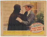 1r778 ROBIN HOOD OF THE RANGE LC 1943 close up of Charles Starrett fighting masked bad guy!