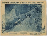 1r787 RUTH OF THE RANGE chapter 1 LC 1923 Ruth Roland in a moment of danger, suspense & thrills!