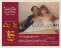 1r793 SAME TIME NEXT YEAR LC 1978 close up of Alan Alda & Ellen Burstyn laughing in bed!