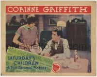 1r797 SATURDAY'S CHILDREN LC 1929 Corinne Griffith would rather have a lover than a husband, rare!