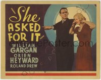 1r233 SHE ASKED FOR IT Other Company TC 1937 writer & pretend detective solves his uncle's murder!