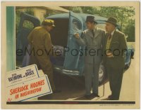 1r809 SHERLOCK HOLMES IN WASHINGTON LC 1942 Basil Rathbone & Nigel Bruce by man loading car!