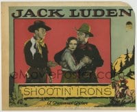 1r811 SHOOTIN' IRONS LC 1927 close up of Sally Blane between Jack Luden & Fred Kohler!