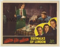 1r813 SIDEWALKS OF LONDON LC #5 R1949 Charles Laughton watches pretty Vivien Leigh pouring tea!