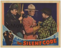 1r814 SILENT CODE LC 1935 close up of Canadian Mountie Kane Richmond fighting bad guys!