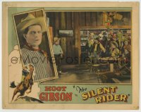 1r815 SILENT RIDER LC 1927 Hoot Gibson walks in on a crooked poker game in saloon!