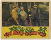 1r821 SIX-GUN GOLD LC 1941 cowboy Tim Holt finds empty basket in Wells Fargo stagecoach!
