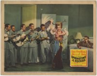 1r850 SPRINGTIME IN THE ROCKIES LC 1942 John Payne watches Carmen Miranda dancing with Latin band!