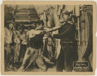 1r859 STEPPING FAST LC 1923 close up of angry Tom Mix pinning man up against a wall!