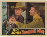 1r866 SUDDEN BILL DORN LC 1937 worried Buck Jones' friend begs him not to go, cool border art!
