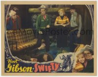 1r871 SWIFTY LC 1935 Hoot Gibson, June Gale & Gabby Hayes look at bad guy knocked to the floor!