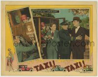 1r876 TAXI TAXI LC 1927 Marian Nixon & Edward Everett Horton, great deco taxicab boder art!