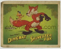 1r878 TERRY-TOON LC #7 1946 great cartoon image of Paul Terry's Dingbat and Sylvester the Fox!