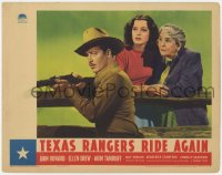 1r881 TEXAS RANGERS RIDE AGAIN LC 1940 John Howard with rifle protects Ellen Drew & May Robson!