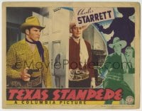 1r882 TEXAS STAMPEDE LC 1939 Charles Starrett with gun drawn gets the drop on his enemy!