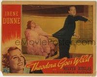 1r883 THEODORA GOES WILD LC 1936 great c/u of Irene Dunne trying to hold Melvyn Douglas by coat!
