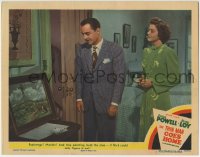 1r887 THIN MAN GOES HOME LC #3 1944 William Powell & Myrna Loy try to find a clue in the painting!