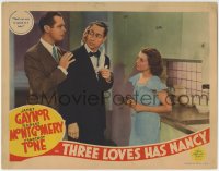 1r892 THREE LOVES HAS NANCY LC 1938 Robert Montgomery scolds Franchot Tone talking to Janet Gaynor!