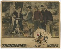 1r896 THUNDERING HOOFS LC 1924 four guys gang up on Fred Thomson standing by his horse Silver King!