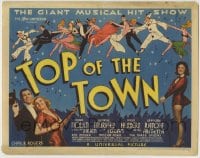 1r274 TOP OF THE TOWN TC 1937 cool montage art of top stars dancing over New York City skyline!