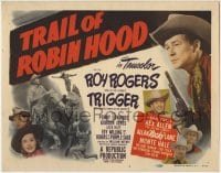 1r275 TRAIL OF ROBIN HOOD TC 1950 Roy Rogers & his horse Trigger with pretty Penny Edwards!
