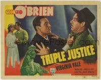 1r278 TRIPLE JUSTICE TC 1940 cowboy George O'Brien, Virginia Vale, Peggy Shannon, western!