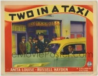 1r911 TWO IN A TAXI LC 1941 Russell Hayden driving cab by cop with gun drawn on the street!