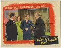 1r913 TWO MRS. CARROLLS LC #2 1947 Barbara Stanwyck watches Humphrey Bogart confront Nigel Bruce!