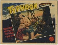 1r919 TYPHOON LC 1940 great image of Robert Preston protecting Dorothy Lamour in sarong!