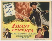 1r281 TYRANT OF THE SEA TC 1950 ship captain Rhys Williams, suicide invasion of hostile seas!