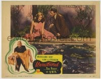 1r922 UNNATURAL LC #6 1956 sexy Hildegarde Neff by pond with Karl Bohm, von Stroheim in border!
