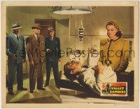 1r927 VALLEY OF THE ZOMBIES LC 1946 guys with guns watch Lorna Gray by suffering guy on table!