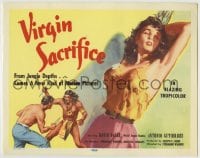 1r286 VIRGIN SACRIFICE TC 1959 from the depths of the jungle, a new kind of motion picture!