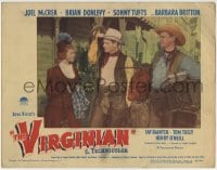 1r935 VIRGINIAN LC #6 1946 pretty Barbara Britton with cowboys Joel McCrea & Sonny Tufts!