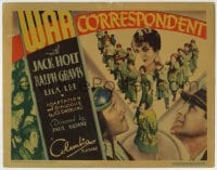 1r287 WAR CORRESPONDENT TC 1932 Jack Holt, Ralph Graves, Lila Lee, cool soldier montage!