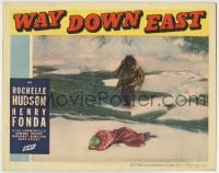 1r943 WAY DOWN EAST LC 1935 Henry Fonda finds Rochelle Hudson laying in the snow by ice floes!