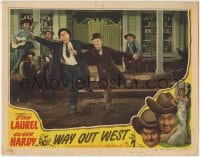 1r944 WAY OUT WEST LC #8 R1947 Stan Laurel & Oliver Hardy doing most classic dance by saloon!