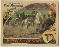 1r954 WHEELS OF DESTINY LC 1934 Ken Maynard on horse with cowboys on the prairie!