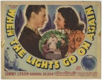 1r297 WHEN THE LIGHTS GO ON AGAIN TC 1944 veteran Jimmy Lydon romances Barbara Belden!