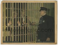 1r970 WHO'S YOUR FRIEND LC 1925 police officer glares at Francis X. Bushman Jr. in jail!