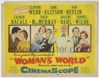 1r306 WOMAN'S WORLD TC 1954 June Allyson, Clifton Webb, Van Heflin, Lauren Bacall, Arlene Dahl!
