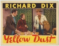 1r988 YELLOW DUST LC 1936 close up of Richard Dix with his gun drawn by couple at table!
