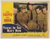 1r994 YOU'RE IN THE NAVY NOW LC #5 1951 Gary Cooper, Jack Webb, Eddie Albert & men go over plan!