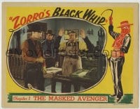 1r999 ZORRO'S BLACK WHIP chapter 1 LC 1944 art of Linda Stirling as female Masked Avenger, color!