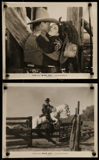 1s863 BLACK ACES 2 8x10 stills 1937 great western images of cowboy Buck Jones and Kay Linaker!