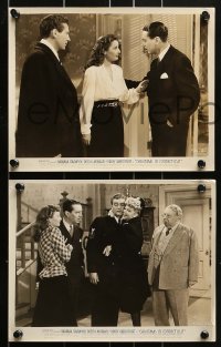 1s579 CHRISTMAS IN CONNECTICUT 5 8x10 stills 1945 Barbara Stanwyck, Morgan & others in New England