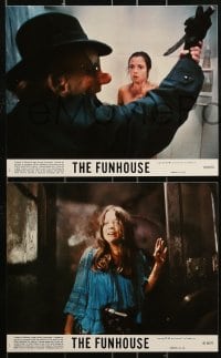 1s036 FUNHOUSE 8 8x10 mini LCs 1981 Tobe Hooper carnival horror, something is alive in there!
