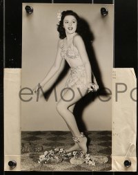 1s812 PEGGY DRAKE 3 5.25x9.5 stills 1940s portraits wearing sexy tropical outfits by Bachrach!