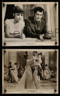 1s258 WAR & PEACE 12 8x10 stills 1956 all with gorgeous Audrey Hepburn, Leo Tolstoy!