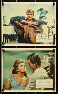 1s067 SUSAN SLADE 7 color English FOH LCs 1961 Troy Donahue, Connie Stevens, McGuire, Delmer Daves!